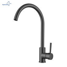 Aquacúbico High Arc Negro plomo libre UPC 304 grifo de cocina de acero inoxidable